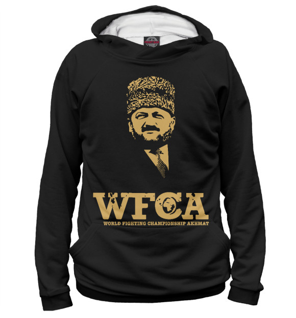 Мужское худи с изображением WFCA Federation Black цвета Белый