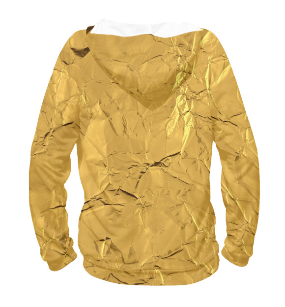 Мужское худи с изображением Золотая фольга цвета Белый