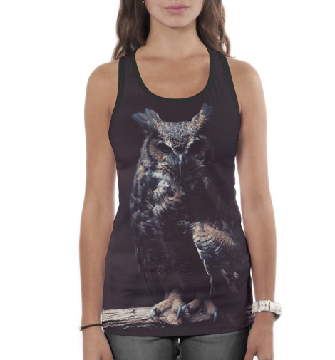 

Майки борцовки Print Bar, Белый, Сова