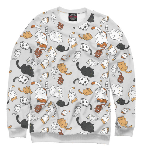 

Свитшоты Print Bar, Белый, Беспечные Коты