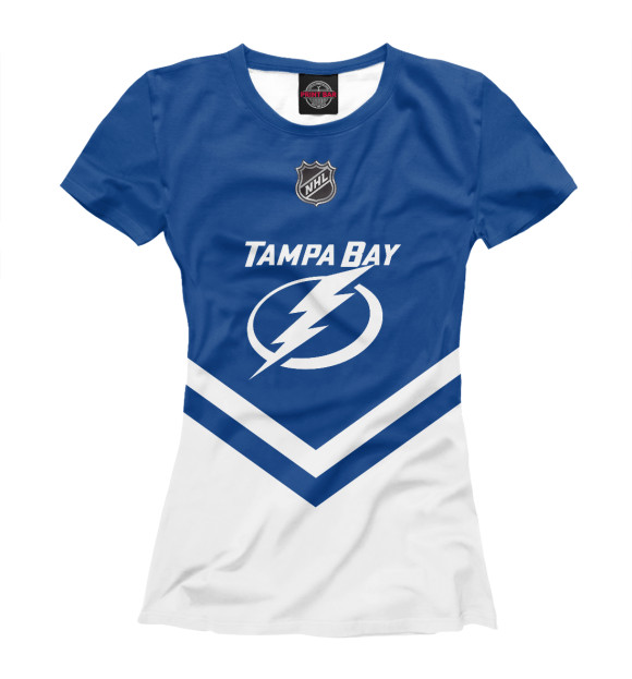 Футболка для девочек с изображением Tampa Bay Lightning цвета Белый