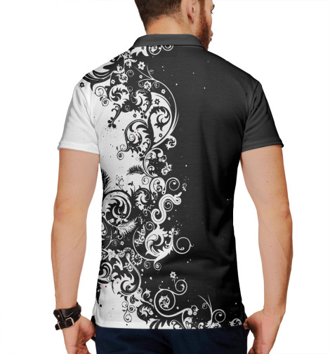 

Поло Print Bar, Белый, Орнамент