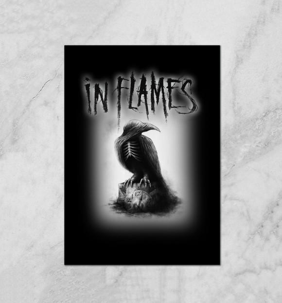 Плакат с изображением In Flames цвета Белый