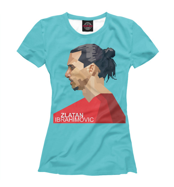 Женская футболка с изображением Златан Ибрагимович цвета Белый