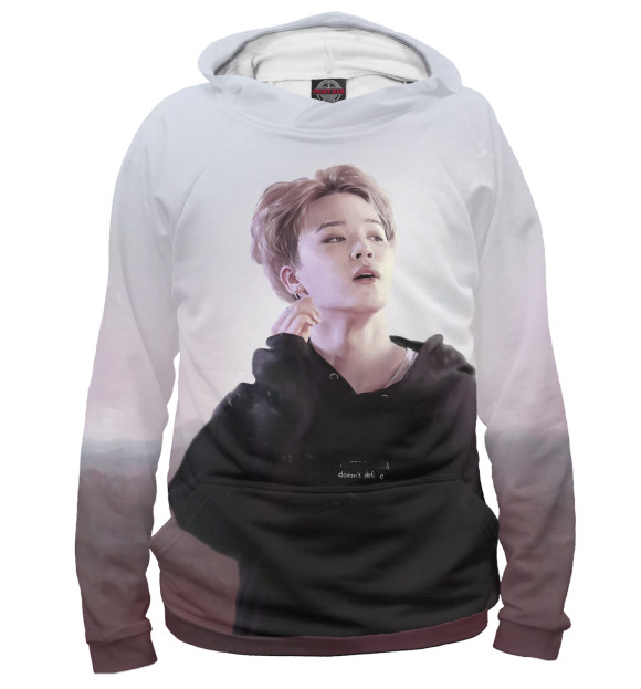 Женское худи с изображением BTS Jimin цвета Белый