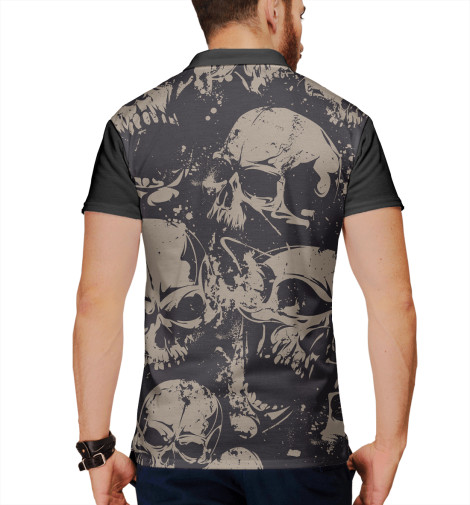 

Поло Print Bar, Белый, Grey Skulls