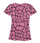 Женская футболка Шерсть  розового жирафа