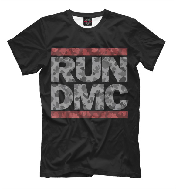 Мужская футболка с изображением Run-DMC цвета Черный