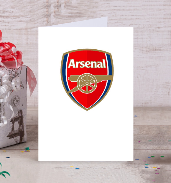 Открытка с изображением FC Arsenal Logo цвета Белый
