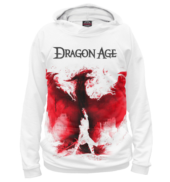 Мужское худи с изображением Dragon Age, цвета Белый