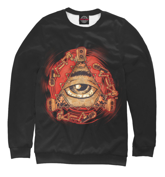 Женский свитшот с изображением The Illuminati цвета Белый