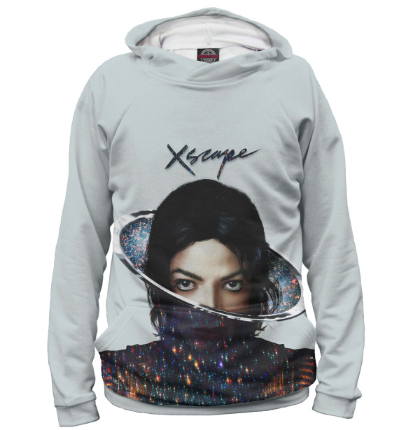 Мужское худи с изображением Michael Jackson цвета Белый