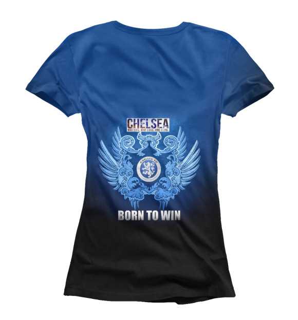Женская футболка с изображением Chelsea - Born to win цвета Белый