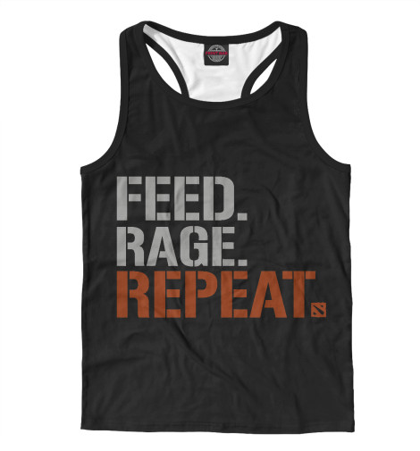 

Майки борцовки Print Bar, Белый, Feed Rage Repeat