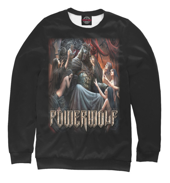 Женский свитшот с изображением Powerwolf цвета Белый