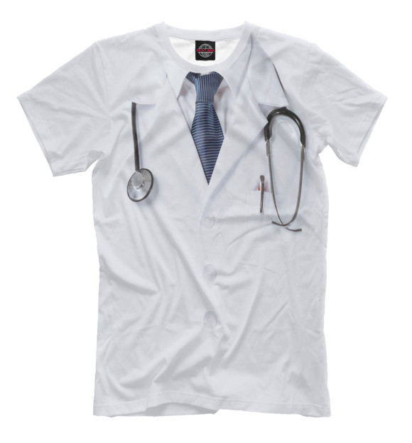 Мужская футболка с изображением Я лучший доктор цвета Молочно-белый