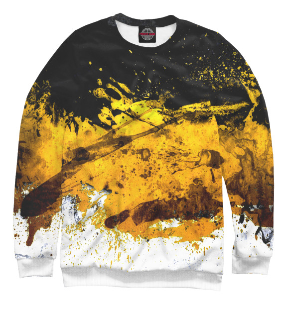 Женский свитшот с изображением Grunge color цвета Белый