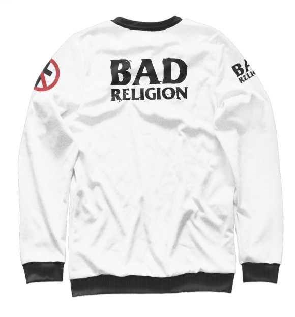 Мужской свитшот с изображением Bad Religion (WHITE) цвета Белый