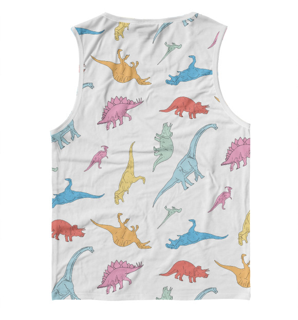 Майка для мальчика с притом Динозавры цвета Белый Майка для мальчика с изображением Динозавры цвета Белый