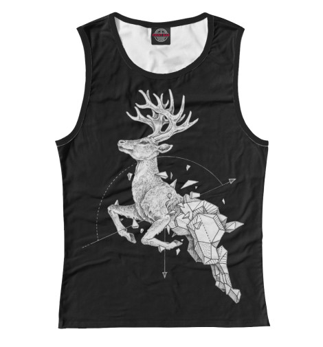 

Майки Print Bar, Белый, Geometric dark deer