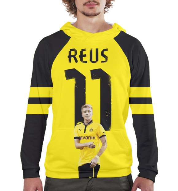 Мужское худи с изображением Марко Ройс цвета Белый