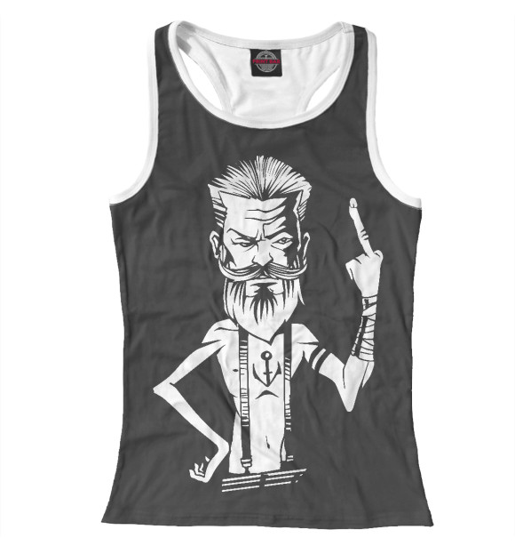 Женская майка-борцовка с изображением Hipster цвета Белый