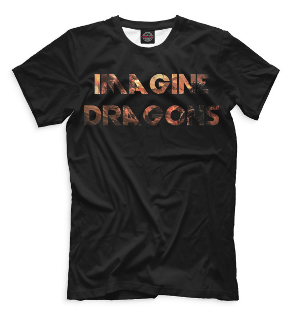 Футболка для мальчиков с изображением Imagine Dragons цвета Черный