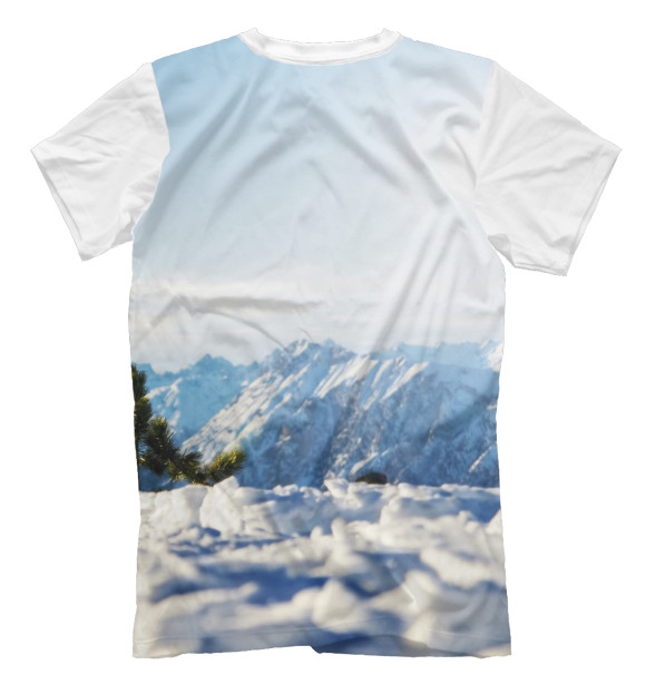 Мужская футболка с изображением Лучше гор горы цвета Белый