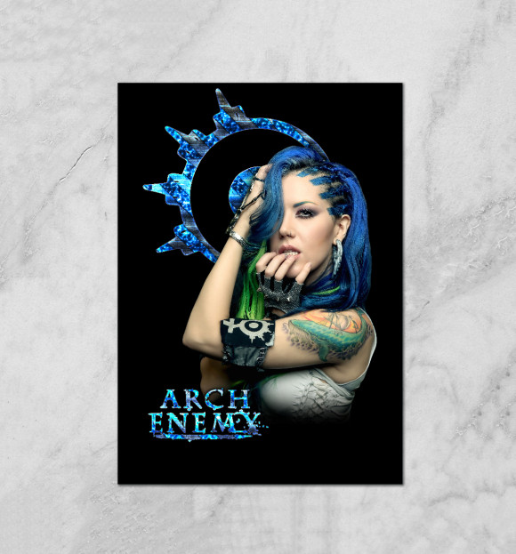 Плакат с притом Arch Enemy цвета Белый Плакат с изображением Arch Enemy цвета Белый