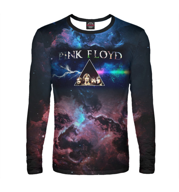 Мужской лонгслив с изображением Pink Floyd цвета Белый