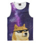 Мужская майка Doge мем deal with it космос (с двух сторон)