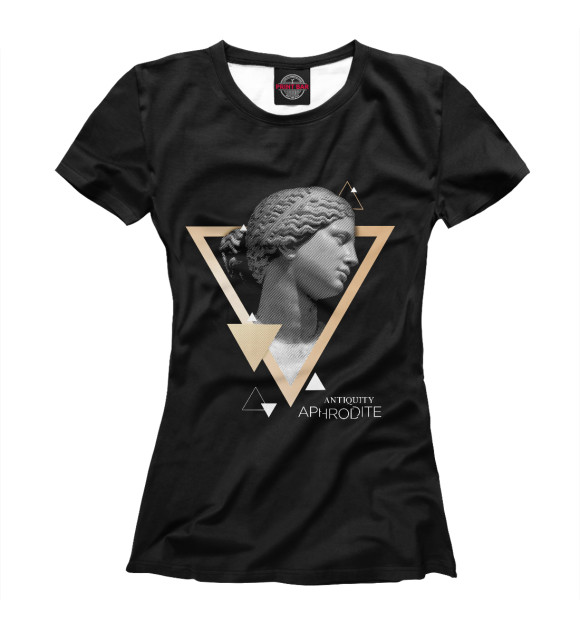 Женская футболка с изображением Aphrodite Antiquity цвета Белый