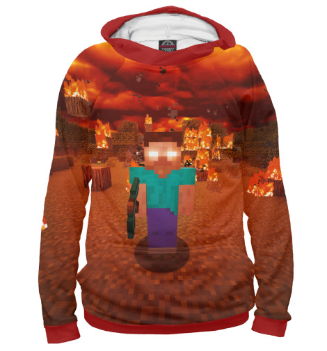 

Худи Print Bar, Белый, Herobrine