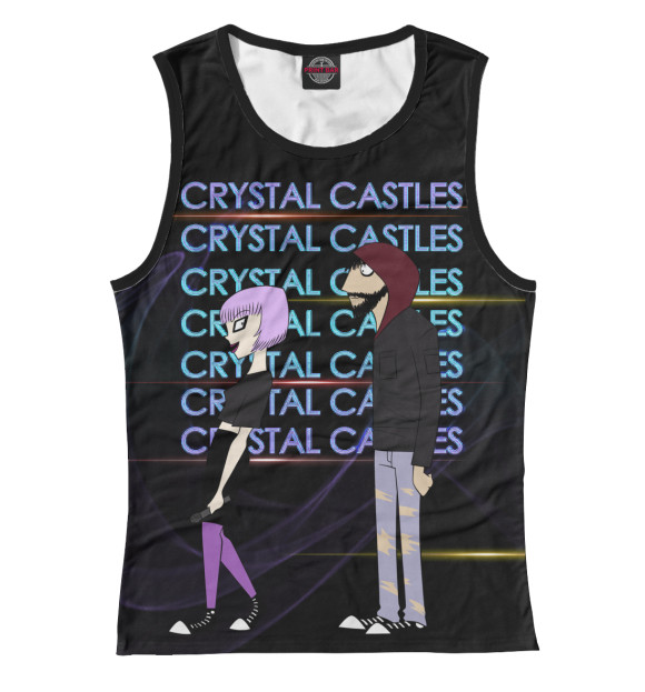 Майка для девочки с изображением Crystal Castles цвета Белый