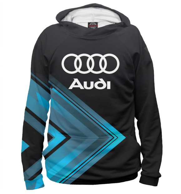 Мужское худи с изображением Audi цвета Белый