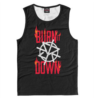 Мужская майка Сет Роллинс BURN IT DOWN black