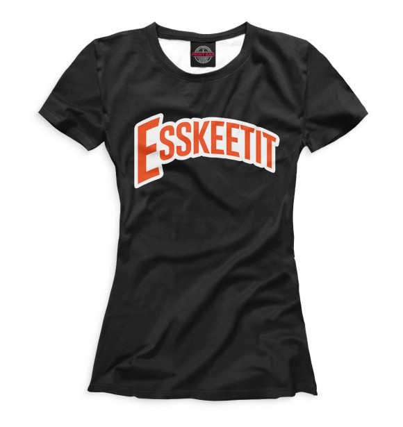 Женская футболка с изображением ESSKEETIT цвета Белый