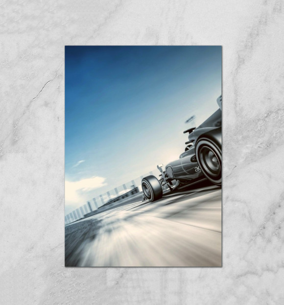 Плакат с изображением Formula 1 цвета Белый