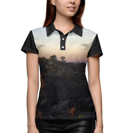 

Поло Print Bar, Белый, Горы