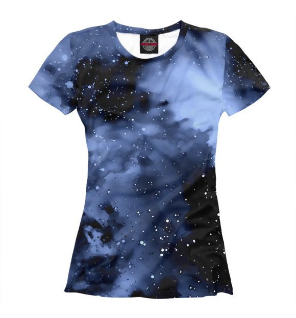 Женская футболка с изображением Звёздное небо цвета Белый