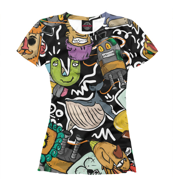 Женская футболка с изображением Stinky Toys цвета Белый