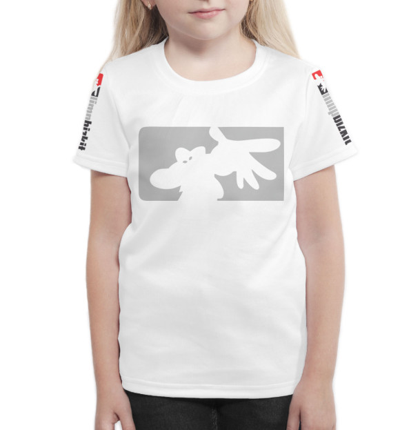 Футболка для девочек с изображением Limp Bizkit цвета Белый