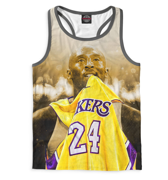 Мужская майка-борцовка с изображением Коби Брайант цвета Белый