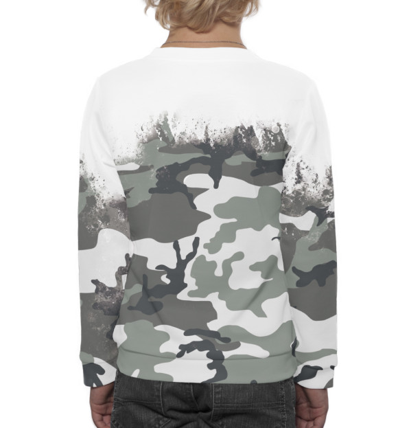 Свитшот для мальчиков с изображением Баста цвета Белый