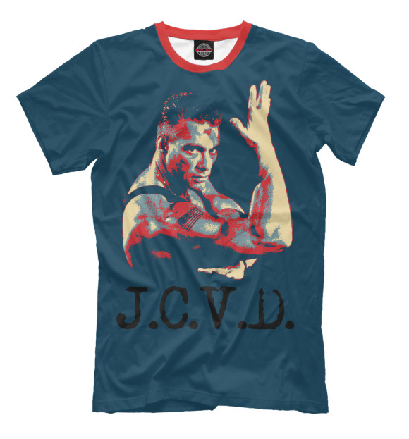 Мужская футболка с изображением JCVD цвета Темно-зеленый