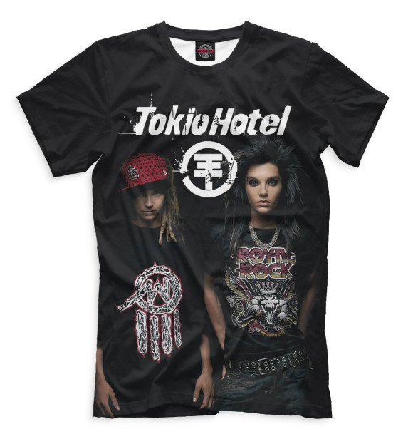 Мужская футболка с изображением Tokio Hotel цвета Белый
