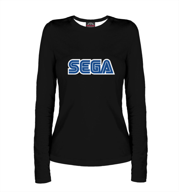 Женский лонгслив с изображением Sega цвета Белый