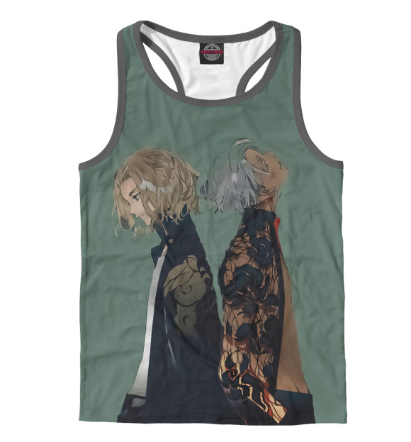 Мужская майка-борцовка с изображением Токийские мстители цвета Белый