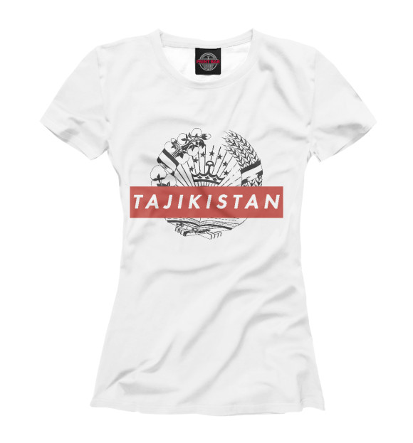 Футболка для девочек с изображением Tajikistan цвета Белый