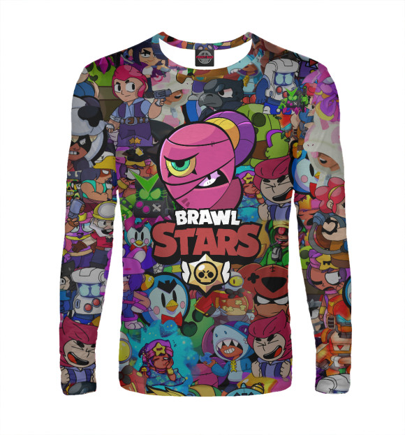 Мужской лонгслив с притом Brawl Stars:Tara цвета Белый Мужской лонгслив с изображением Brawl Stars:Tara цвета Белый